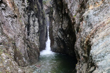 Fototapeta na wymiar The gorges of Fier are very narrow and deep gorges in Haute-Savoie just next to Annecy