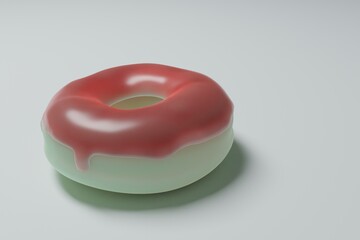 Glazed donut, frosting doughnut 