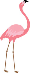 Pink tropical bird. Flamingo icon. Summer symbol