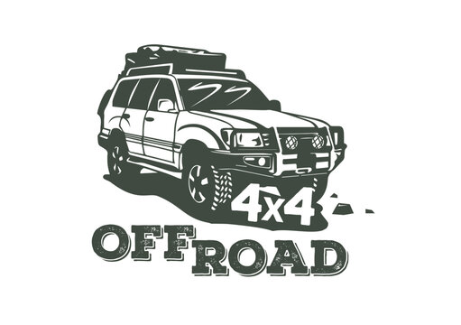 Off-Road 4x4 vehicle logo concept 