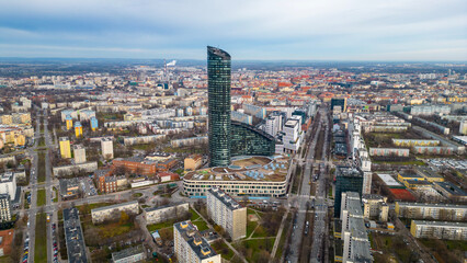 Fototapeta na wymiar aerial view city