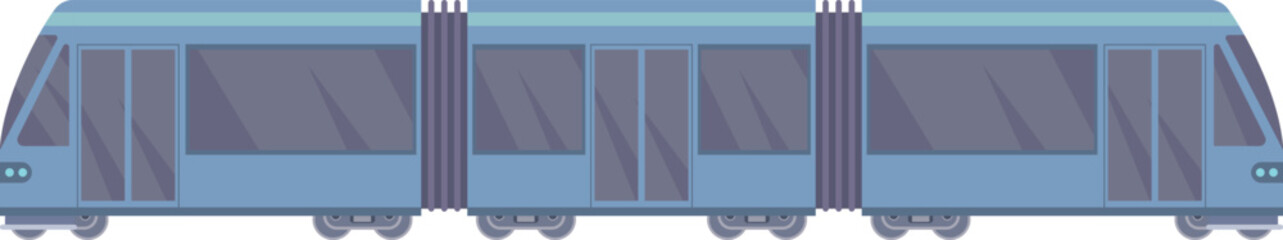 Subway train side view. Passenger transport icon