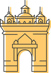 Patuxai icon, Laos flat icon.