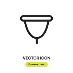 cup icon vector. Linear style sign for mobile concept and web design.cup symbol illustration. Pixel vector graphics - Vector.	