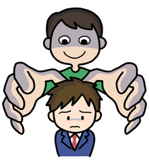 Obraz premium 毒親からの支配に苦しむ子供