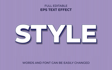 Style 3d editable text effect
