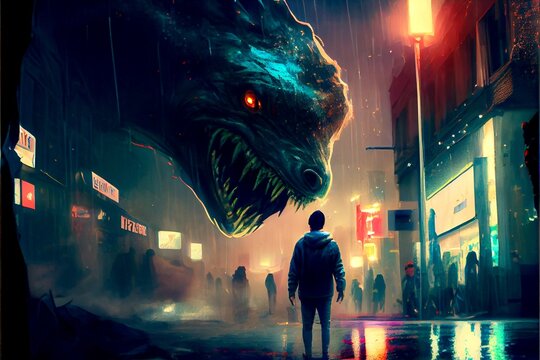 Generative AI render of a monster