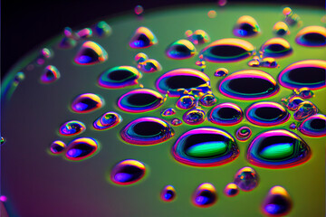 Neon Pastel Oil Drop Background