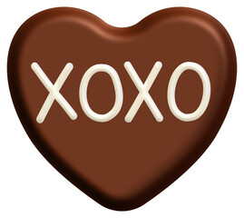 3d  valentine xoxo heart shaped chocolate decoration