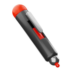 Education pen icon 3d rendering on isolated background