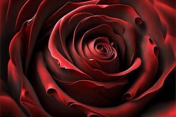 Naklejka premium red rose, Generative AI