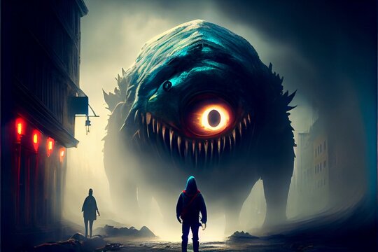 Generative AI render of a monster