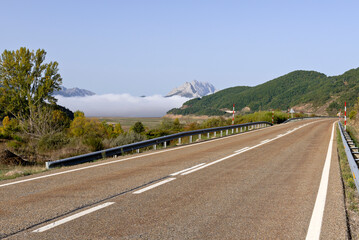 Cloud inversion over the reservoir at Riaño, Pico's de Europa, Spain