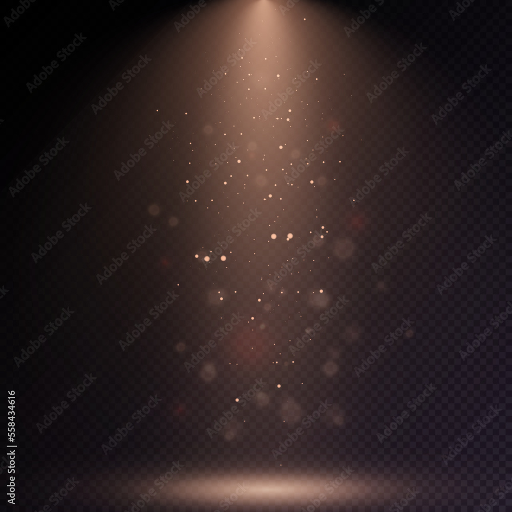 Poster falling vector light with golden shimmering effects festive fairytale tinsel for web design and illu