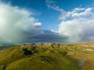 A Panorama view of Sugar Loaf Hill near Settle, North Yorkshire