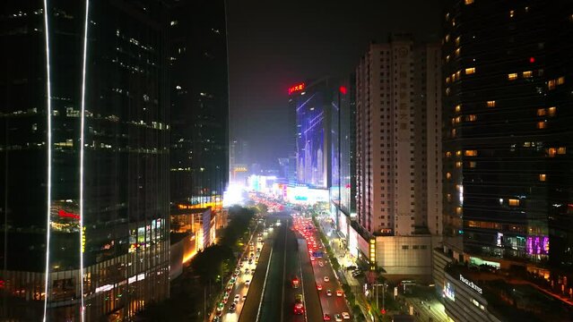 Guangzhou city urban aerial view