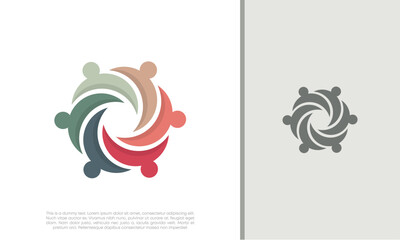 Global Community Logo Icon Elements Template. Community human Logo template vector. Community health care. Abstract Community logo