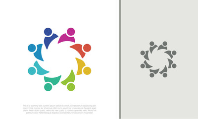Global Community Logo Icon Elements Template. Community human Logo template vector. Community health care. Abstract Community logo