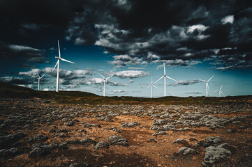 Wind generators turbines electricity at Cape Bridgewater, Australia