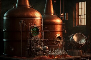 Fototapeta na wymiar Alcoholic distiller 