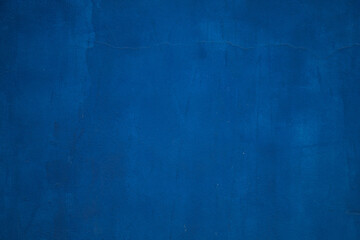 blank blue receded wall, isolated blue background, abstract wall