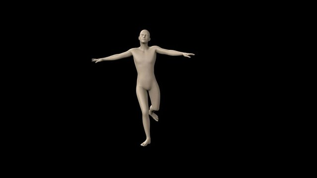 Ballet Walk Transparent Alpha Video Animation