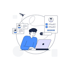 An online resume outline vector download 