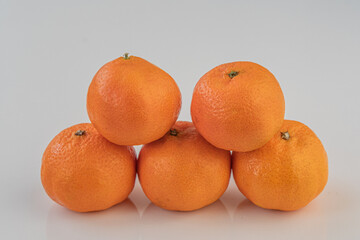 oranges on a white background