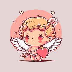 Little cute cupid illustration
