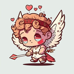 Little cute cupid illustration