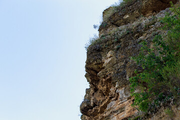 Wild rocky and mountainous nature of Eastern Europe. Landscape background