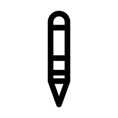 Pen icon line isolated on white background. Black flat thin icon on modern outline style. Linear symbol and editable stroke. Simple and pixel perfect stroke vector illustration