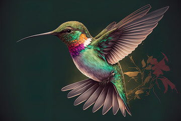 flying humming bird