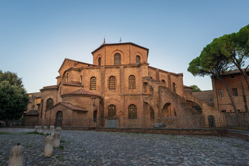 Basilica di San Vitale, one of the most important examples of early Christian Byzantine art in...