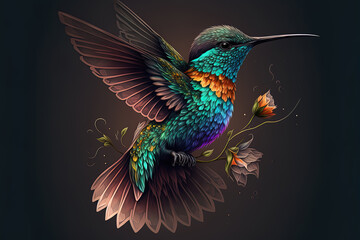 Obraz premium hummingbird illustration