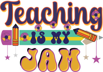 Teacher Retro Sublimation Design