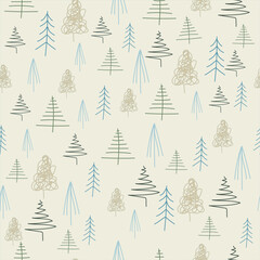 Obraz premium Christmas background with Christmas trees