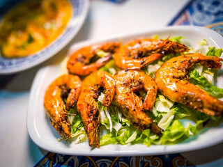 fragrant and delicious fried shrimp in shell with garlic - a great option for seafood lovers