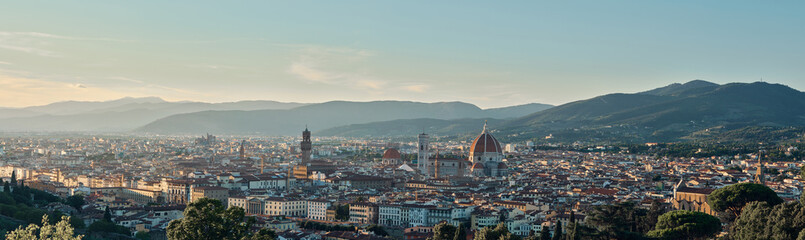 Fototapeta na wymiar Panorama of the city of Florencia