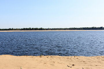 volga river beach summer Russia
