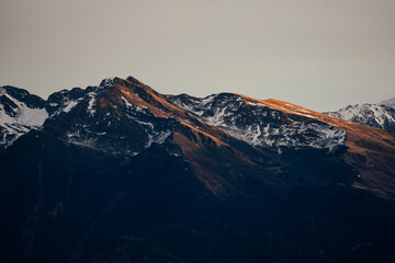 Sunset on french moutains