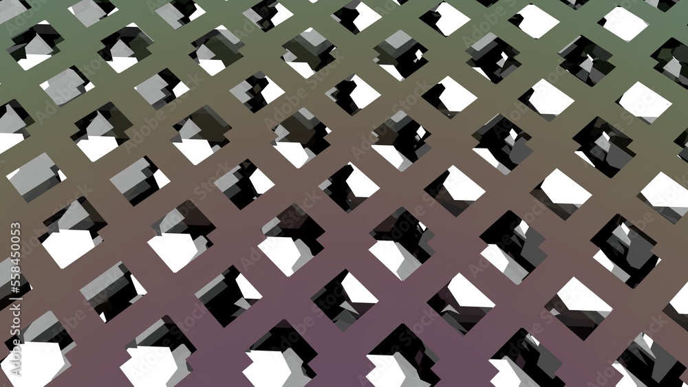 Poster colored abstract background from square geometric shapes.