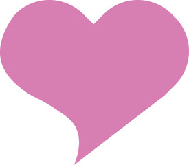 pink heart icon in trendy style . Valentines day , Symbol of love.