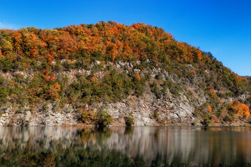 Cherokee National Forest along the Watauga River Valley in Tennessee, USA
