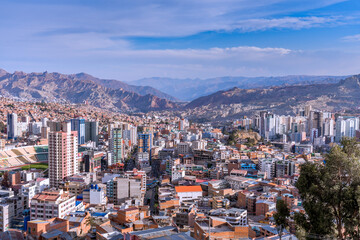 Obraz premium view of the city of La Paz