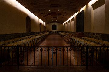 Obraz premium old cellar with barrels