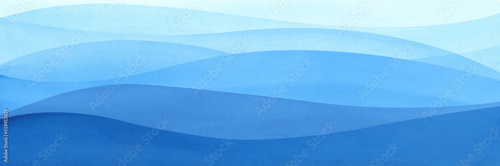 Aufkleber abstract art background navy azure blue colors. watercolor painting on texture paper with turquoise 