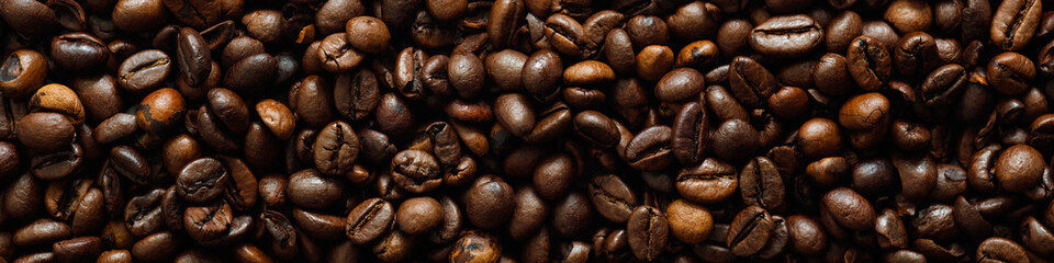 Roasted coffee beans background