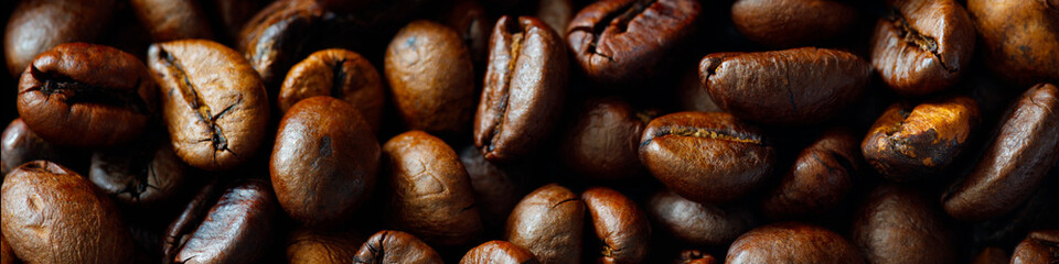 Roasted coffee beans background
