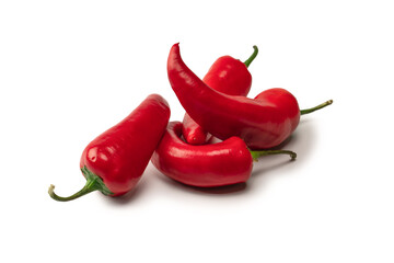 Red hot chili pepper isolated on a white background.